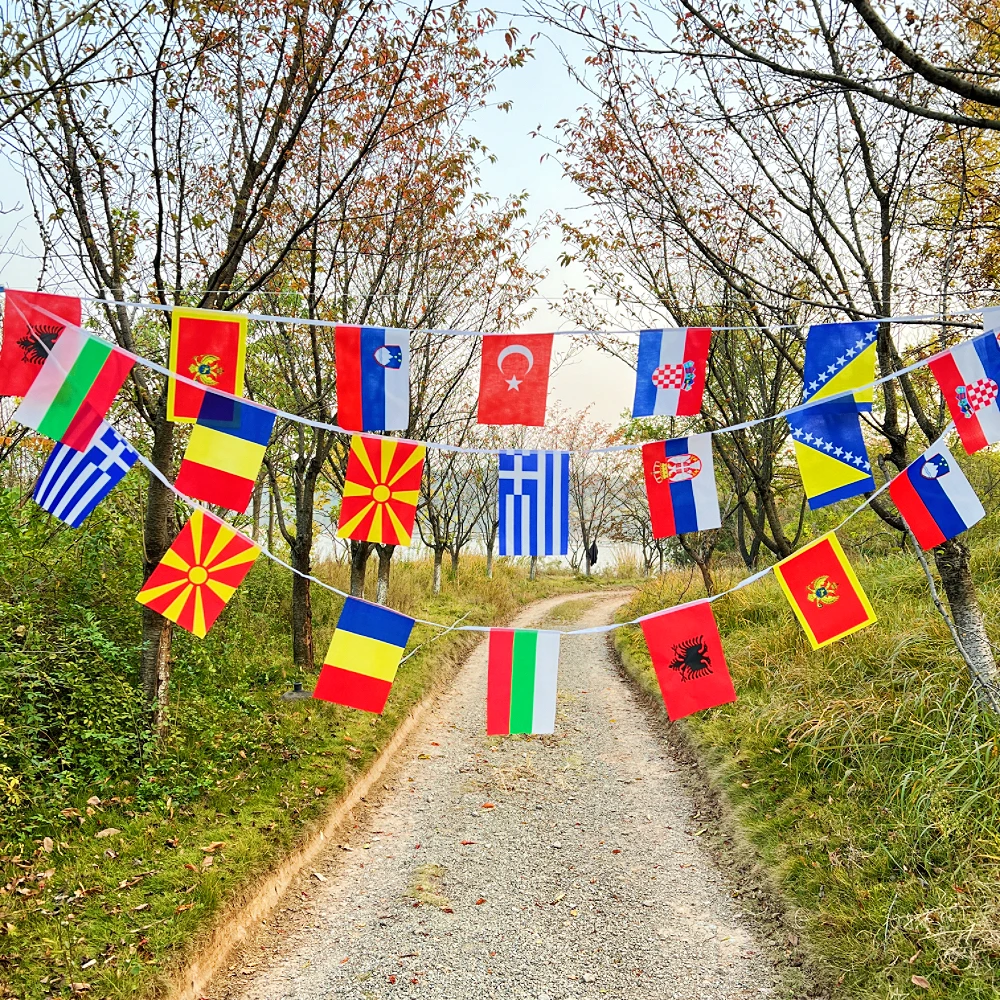 Balkan Peninsula Flags of 11 countries22pcs/set14x21cm