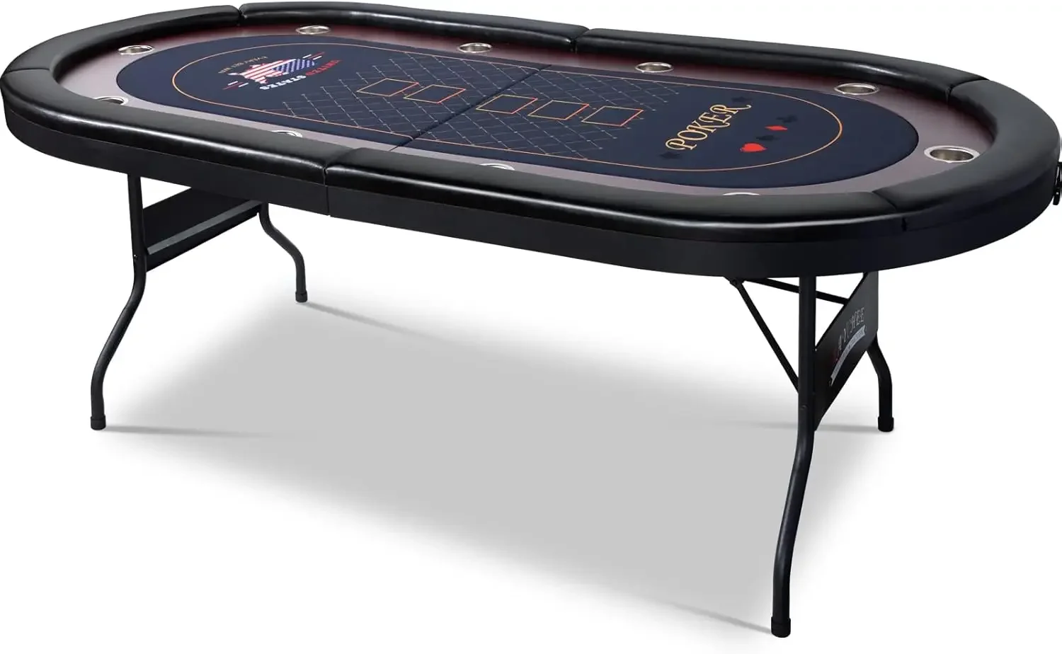 10 Player Poker Table Foldable, 86