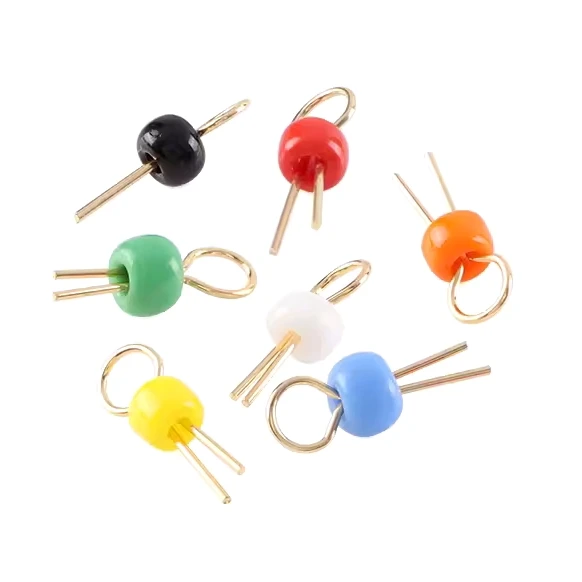 Punto de prueba de PCB de 100 piezas, sonda de cobre y cerámica chapada en oro, anillo de prueba cilíndrico, placa de circuito de cuentas