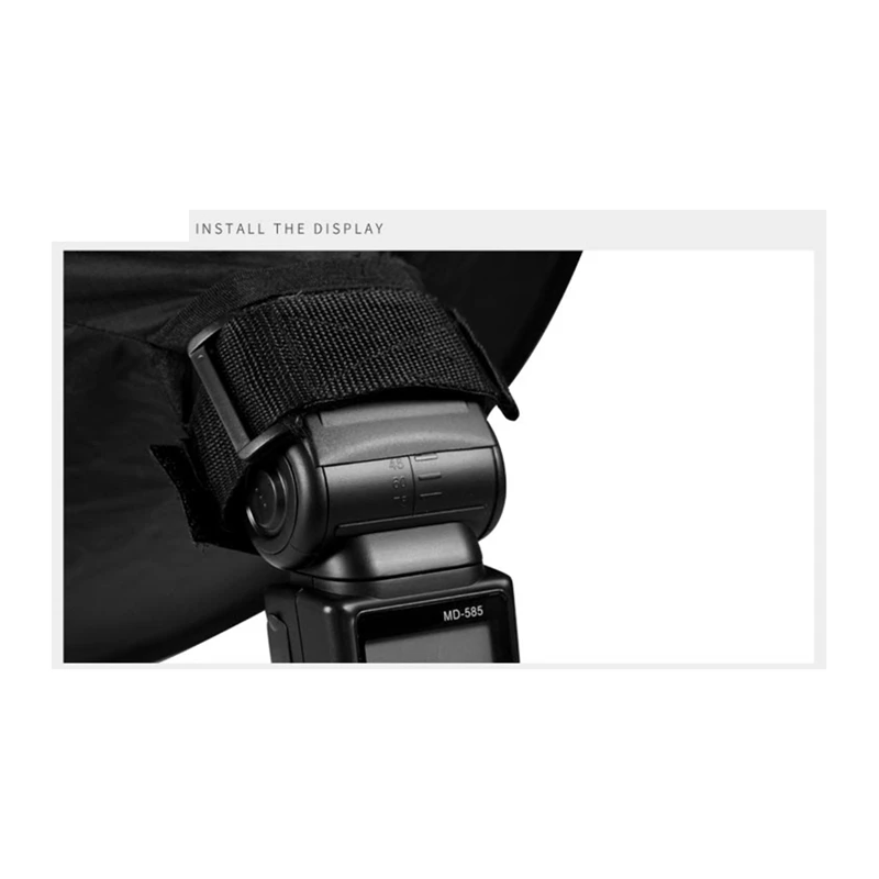 Universal 44Cm Round Flash Softbox Portable Foldable Style Speedlite Diffuser Reflector Strap For Camera Flash