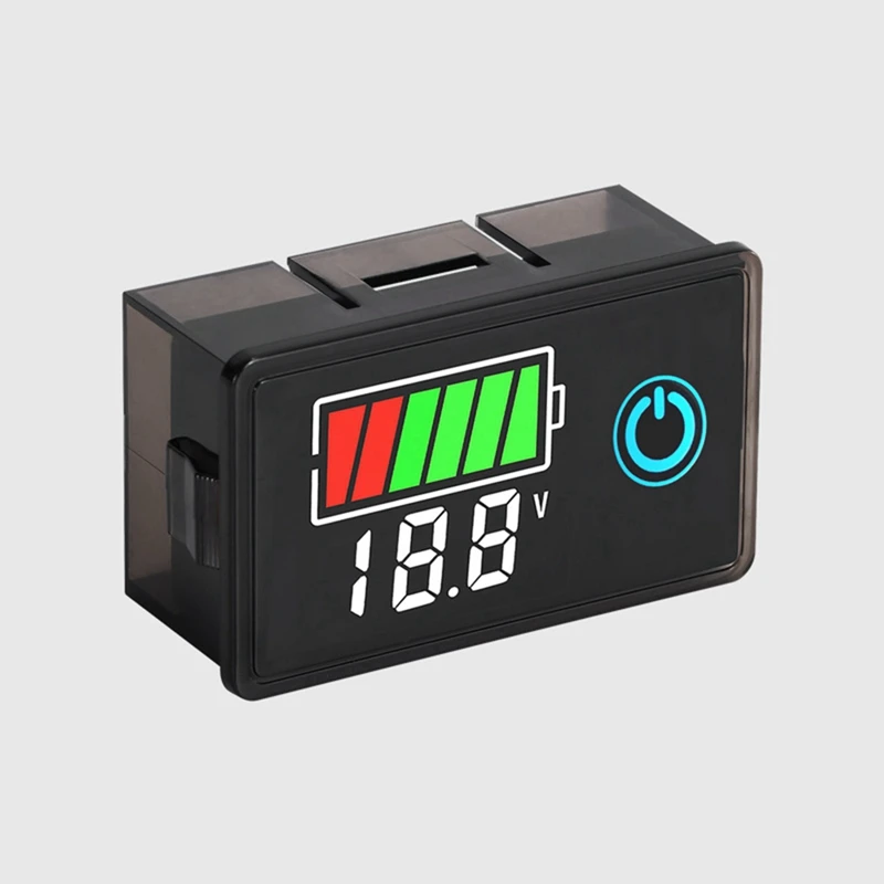 DC 8-100V Digital Voltage Power Indicator For Lead-Acid Lithium Battery 12V/24V/36V/48V Two-Wire Anti Reverse Switch