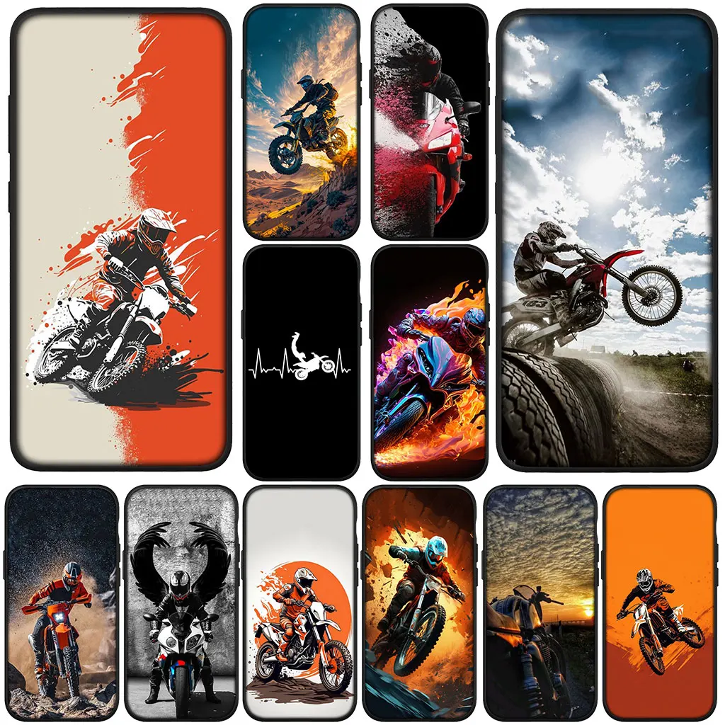 Cover for Samsung Galaxy A56 A26 A36 A10 A20 A30 A31 A32 A50 A51 A52 A53 A33 A12 A14 Case Mobile Moto Cross Motorcycle Sports