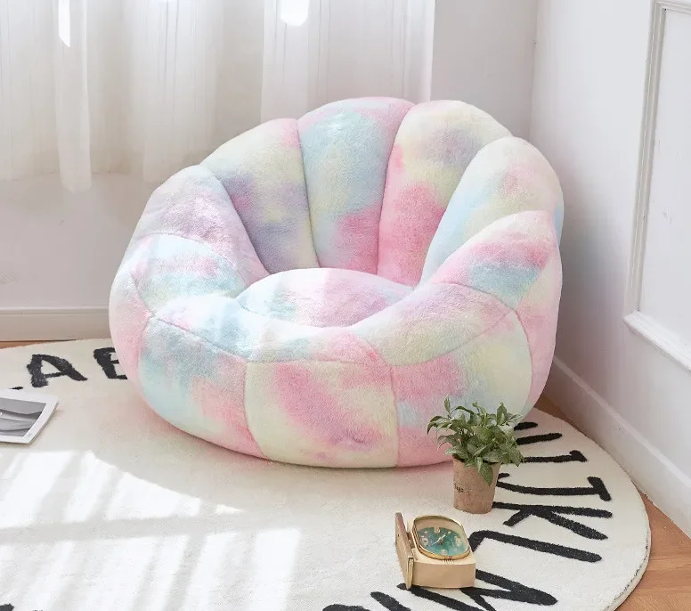 

Colorful Lazy Sofa Round Round Big Lazy Bean Bag Sofa Chair Sofa Bed Lazy Single Seat outdoor beanbag