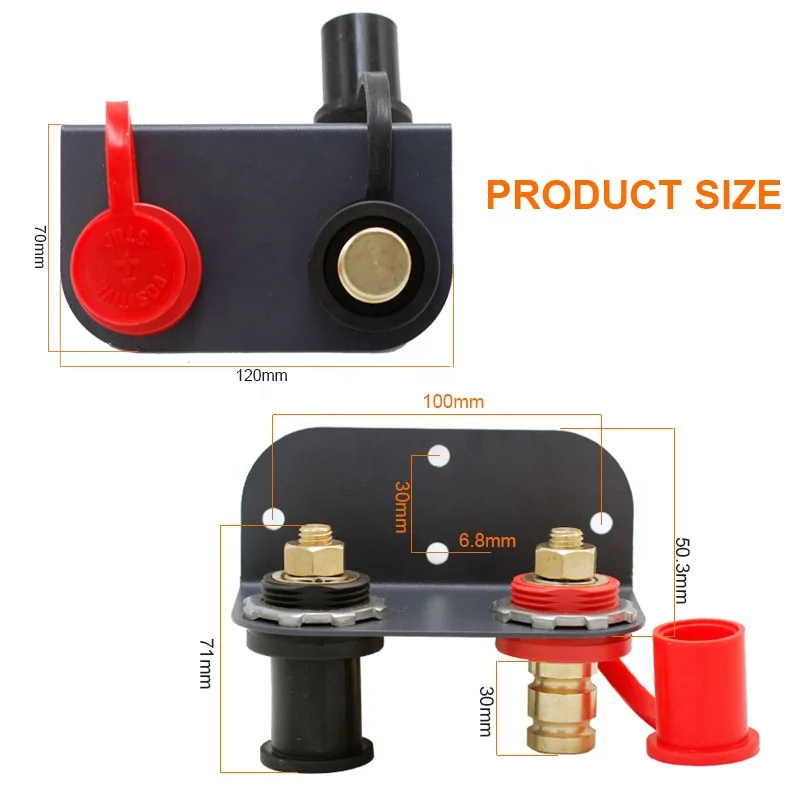 High Voltage Remote Battery Jumper Terminals Universal Charging Jump Tool for Automotive Tractors
