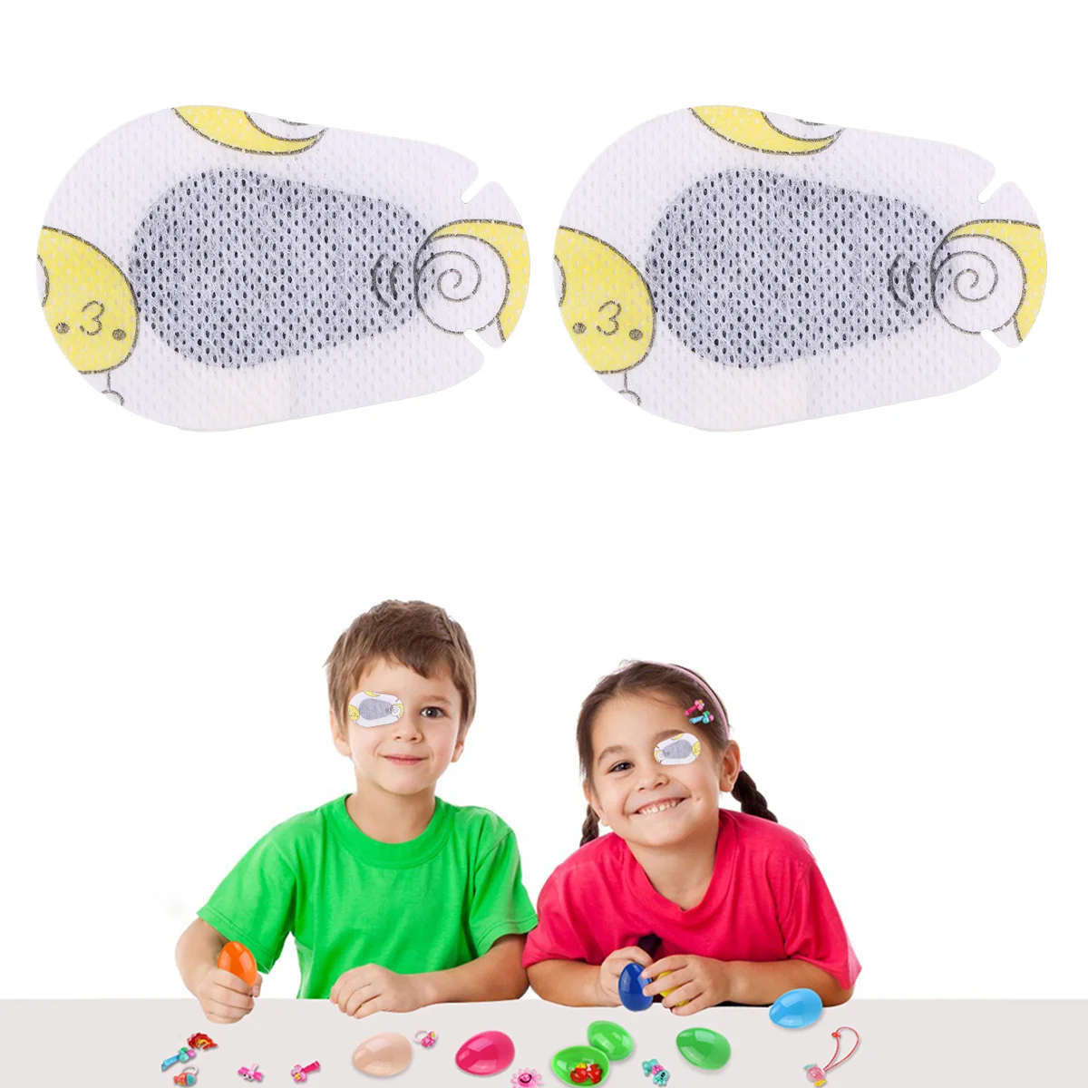 10 Pcs Eye Patches for Shading Effect Orthoptic Corrected Eyeshade Cartoon Eyepatch Kids Non-woven Fabric Training