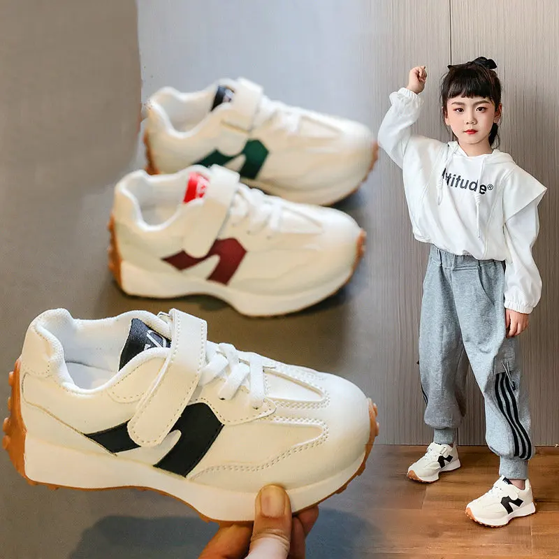 2026 spring new Children's Shoes Girls and Boys Toddlers Sneakers Breathable PU Leather Baby Flats Tennis white Shoe for kids