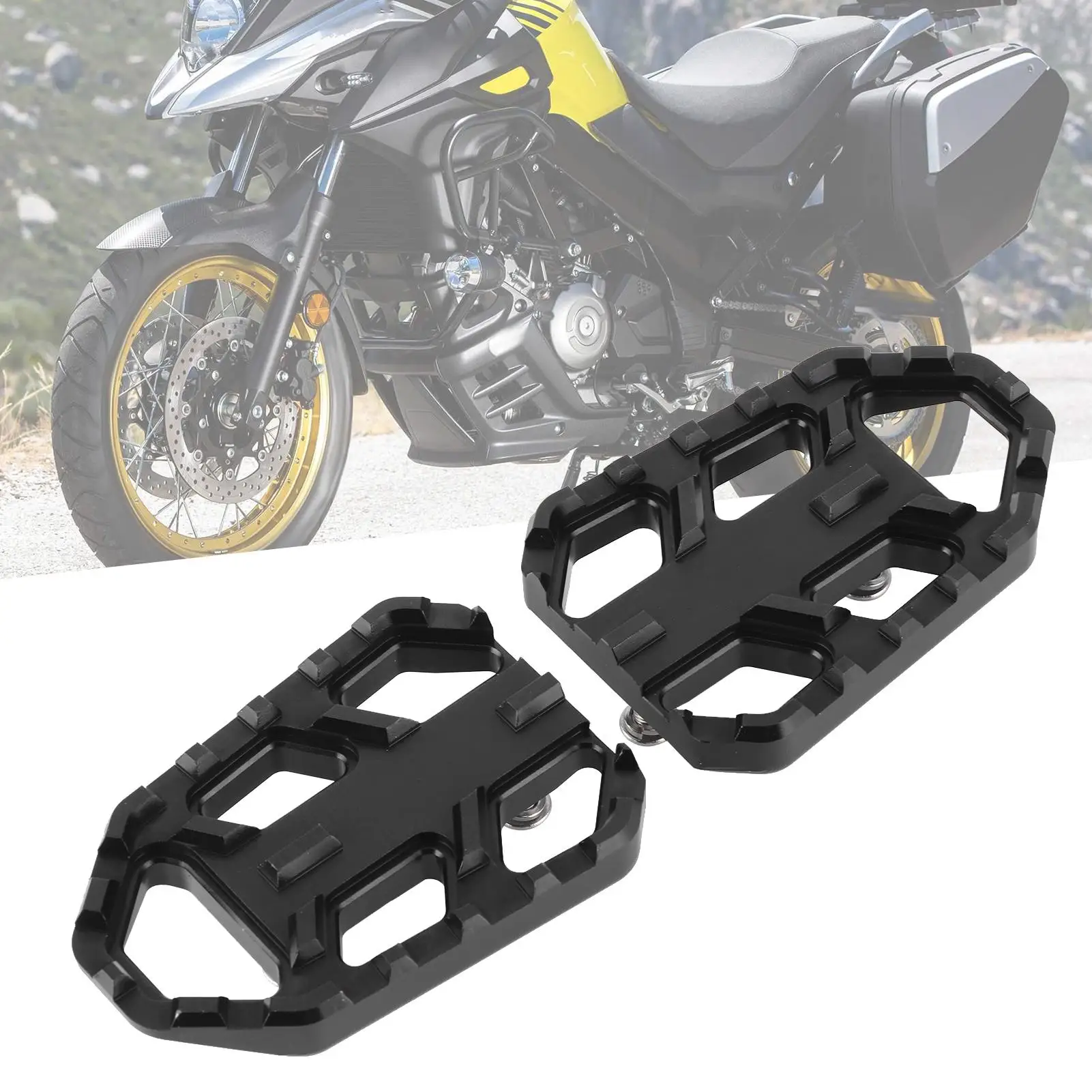 Motorcycle Wide Footrest CNC Aluminum Alloy Pedals Fit for dl650 DL1000 VSTROM 650XT/1000XT