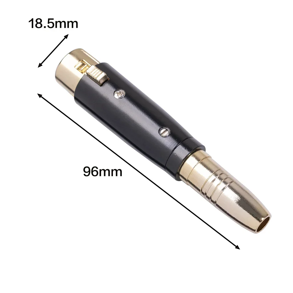 Zinc Alloy Shell Gold Plated Cannon Plug Stereo 6.35 Female To XLR Audio Adapter