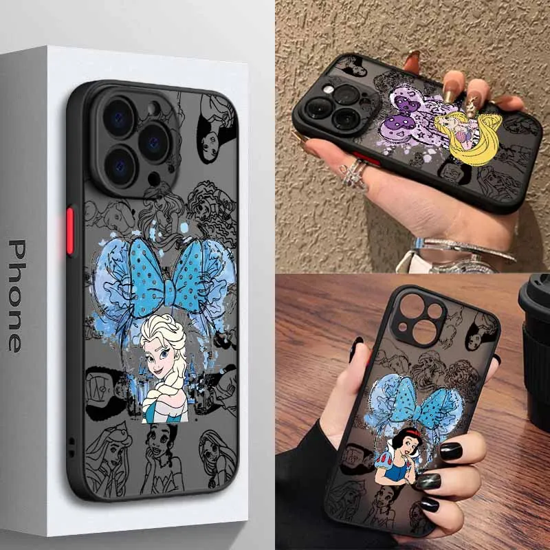

Disney Princess Cute For OPPO Realme 15 13 12 11 10 9i 8 7i 7 6 5 Pro Plus Frosted Translucent Soft Phone Case