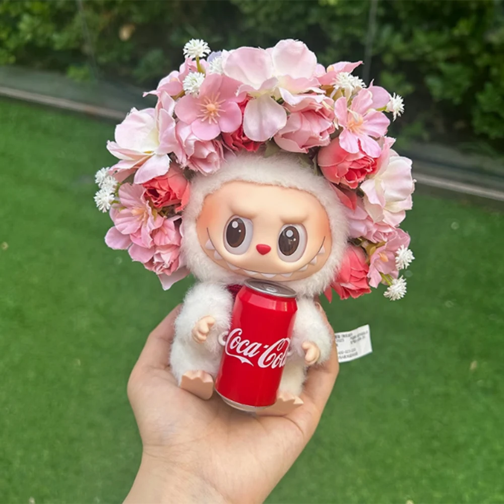 Labubu Exquisite Doll Clothing DIY Handmade Chinese Traditional Flower Wreath Headwear for Labubu view 4