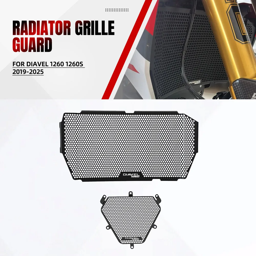 

FOR Ducati Diavel 1260 1260S 2019-2021 2022 2023 2024 2025 Radiator Grille Guard Cover Oil Cooler Guard Engine Guard Protector
