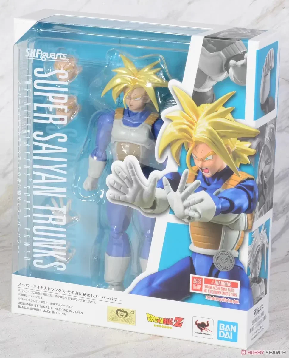 Bandai Original S.H.Figuarts SHF Dragon Ball Z Super Saiyan Trunks Figure Model Toy