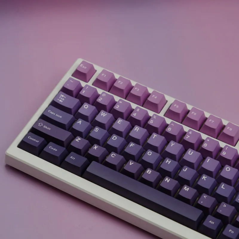 147 Key Gradient Purple Air Coming From The East PBT Dye Sublimation Cherry Profile Keycap For MX Switch GK75 GK96 Keyboard