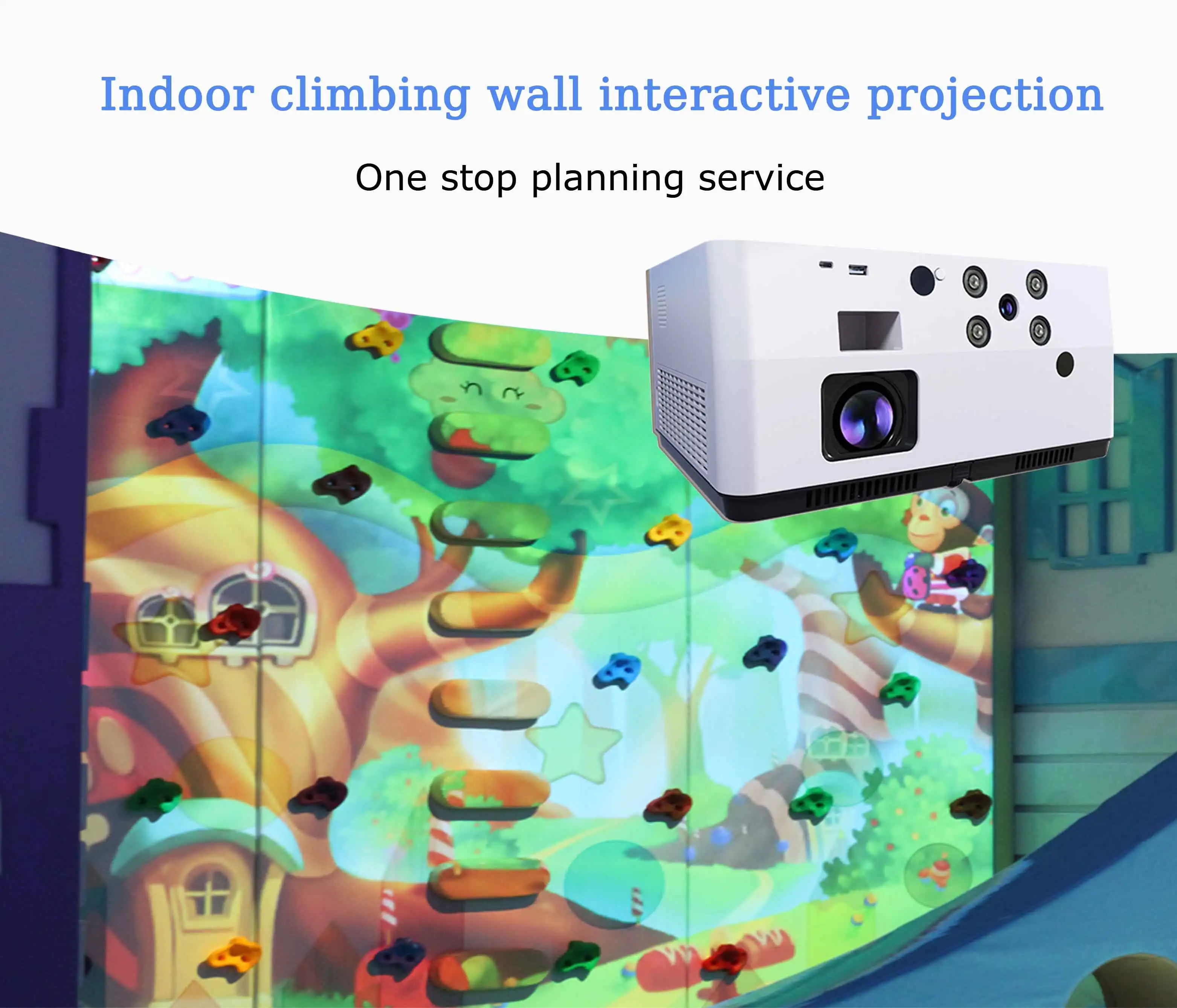 Indoor Interactive Smash Ball Game Interactive Wall Projector with Game System