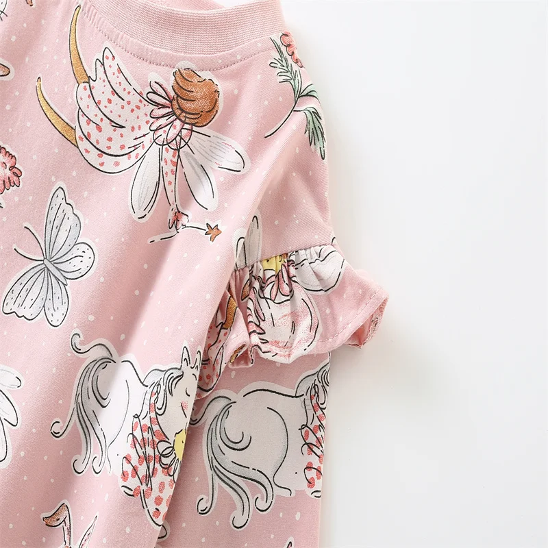 Jumping Meters 2-7T Long Sleeve Fairy Girls Clothing Sets Kids Suits 2 Pcs Tops + Leggings Baby Costume Autumn Kids Outfits
