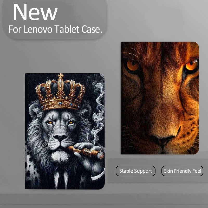 

Art Popular Cool Lion Creative Gift For Xiaoxin Lenovo Tab Pad K11 K10 M10 P11 3rd Plus Pro Legion Y700 Y900 Gen4 2 Tablet Case