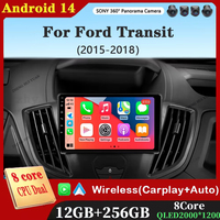 For Ford Transit 2015 2016 2017 2018 Android 14 Wireless Carplay e Auto WIFI + 4G autoradio lettore Video multimediale Stereo 2d
