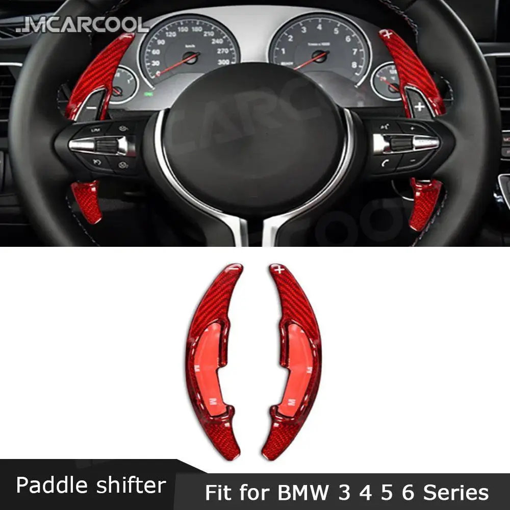 

Carbon Fiber Red/Black Car Accessorise Paddle Shifter Sticker For BMW M2 M3 M4 M5 M6 X5M X6M Auto Car Decoration