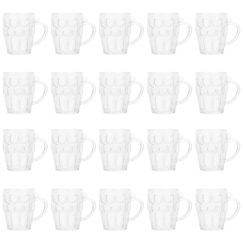 

24Pcs Miniature Beer Cups Plastic Miniature Fake Cup Decoration Supplies Mini House Accessories DIY Projects Fake Cup Decor