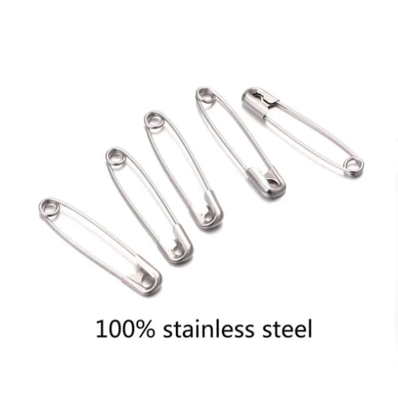 50pcs/Lot High Quality Stainless Steel Safety Pins DIY Sewing Tools Accessory Needles Large Safety Pin Small Brooch Wholesale