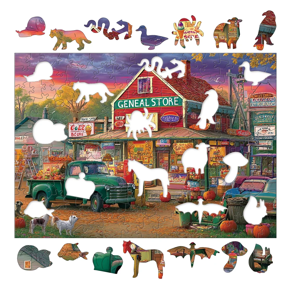 ชีวิตชนบทที่ผ่อนคลาย, จิ๊กซอว์ไม้, ภาพจิตรกรรมฝาผนังตกแต่งบ้าน