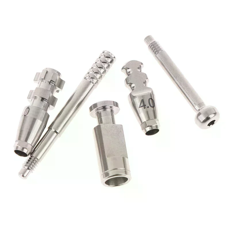 ملحقات مكونات جراحة الفم من سبائك التيتانيوم للأسنان، تركيبات الجص التناظرية، صينية مفتوحة، قضيب مغلق، دعامات النقل #3