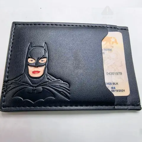 2026  new Leather Bat Wallet Personalized Superhero Mask Card Holder Bat ID Heroic Wallet Gift