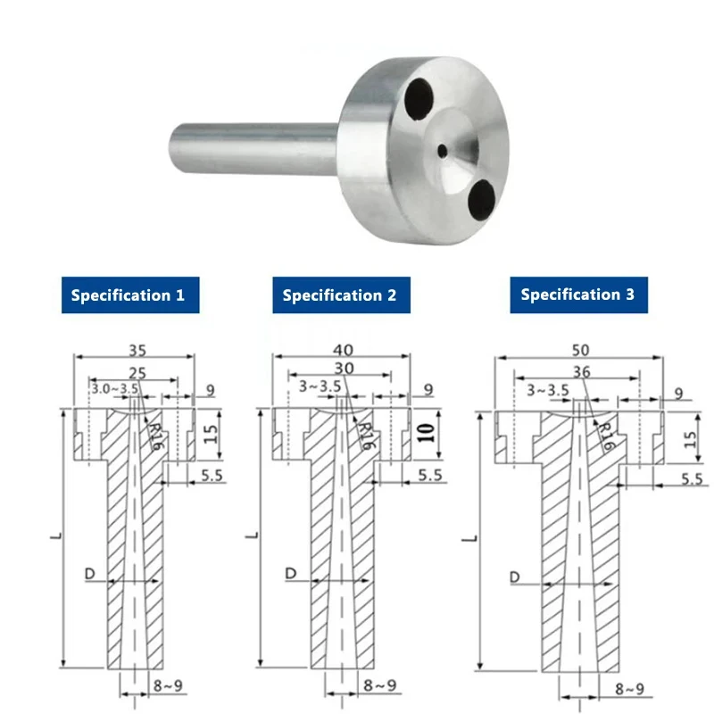 2pcs C Type Sprue Bushing Professional Ingate Sleeve Part D12 D16 Specification Plastic Molding Machinery
