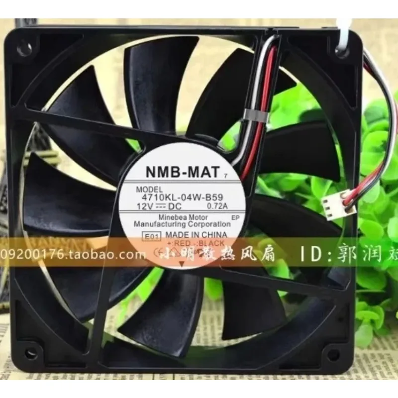 

New Cooling Fan for NMB-MAT 4710KL-04W-B59 12V 0.72A Stall Alarm Signal Fan 12025 120*120*25mm