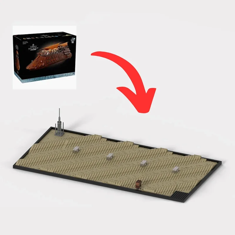 

2024 Новая подставка для UCS Jabba's Sail Barge для 75397, набор строительных блоков, модель кирпича, сборная игрушка для детей, подарок для взрослых