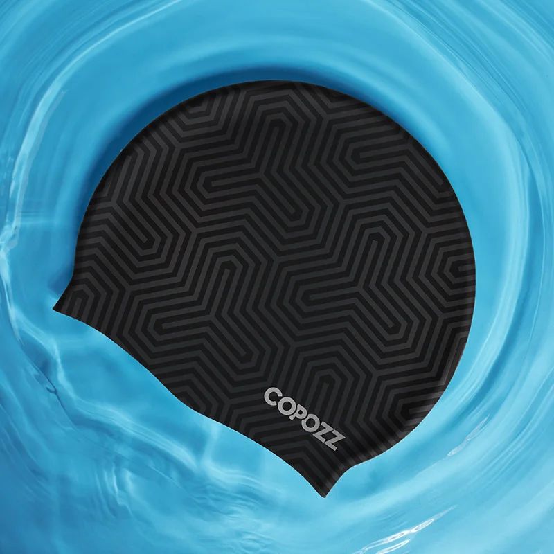 COPOZZ deportes acuáticos mujeres hombres gorro de natación protección de orejas pelo largo sombrero de piscina grande deportes profesionales gorro de natación impermeable