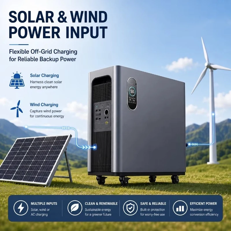 3000W Portable Solar Generator 3072Wh LFP Battery Power Station with 1500W Solar Input