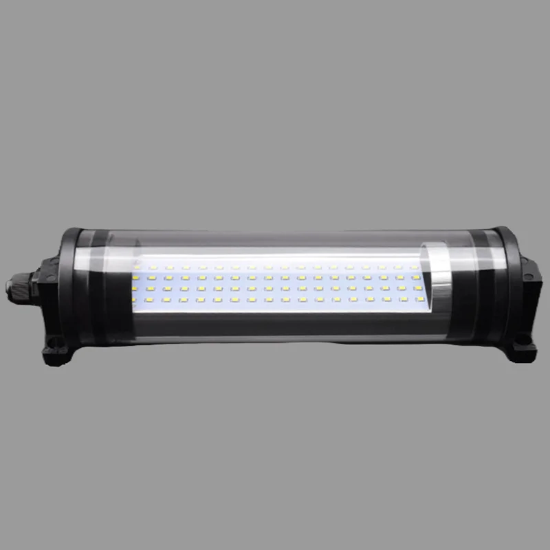 Lámpara LED de trabajo para máquina herramienta, iluminación de torno CNC, lámpara fluorescente a prueba de aceite, impermeable, 220V, 24v, tubular