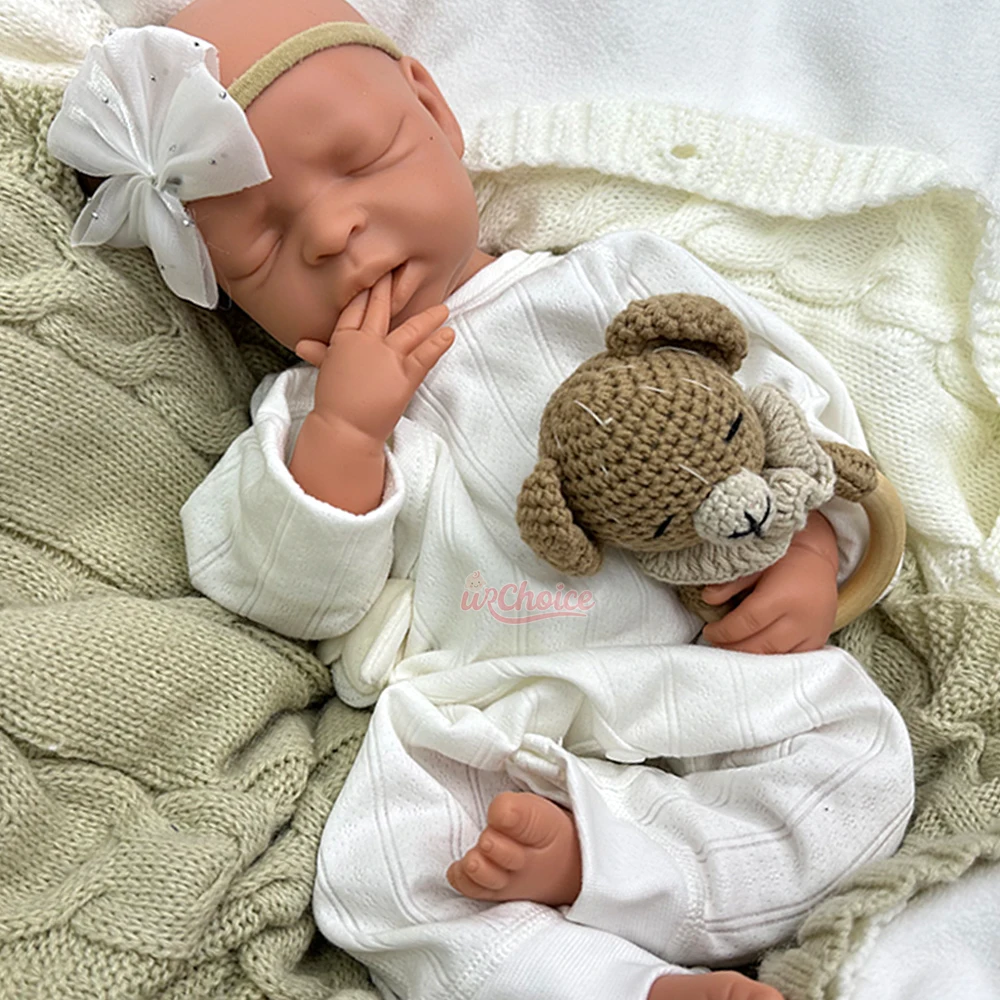 

17-дюймовая лечебная силиконовая кукла Reborn для всего тела, мягкая утяжеленная моющаяся кукла для новорожденных девочек для терапевтической памяти и комфорта