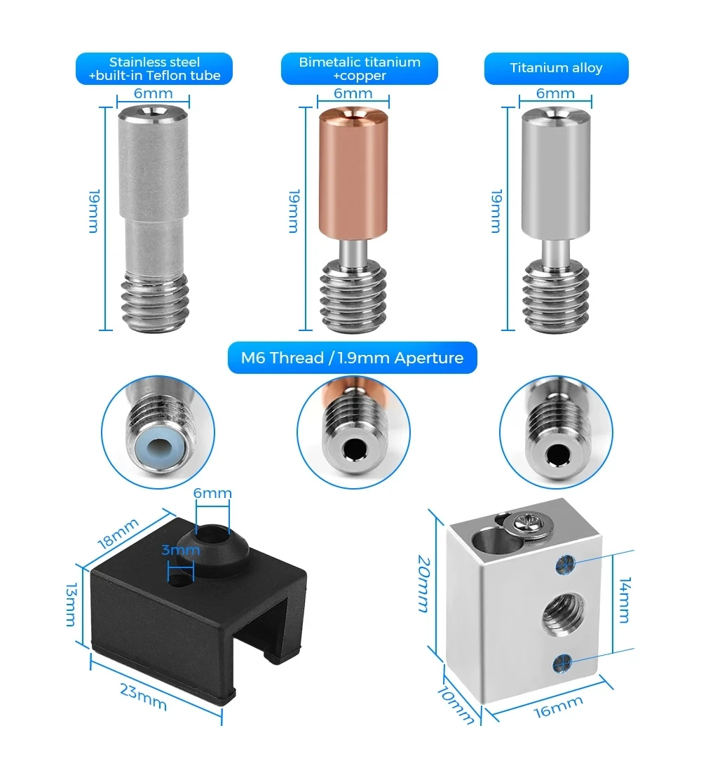 Creality Sprite Extruder Upgrade Heizblock-Kit Hochtemperatur 300 ℃,für Creality Ender 3 S1/Ender 3 S1 Pro/CR10 Smart Pro – Detail 4
