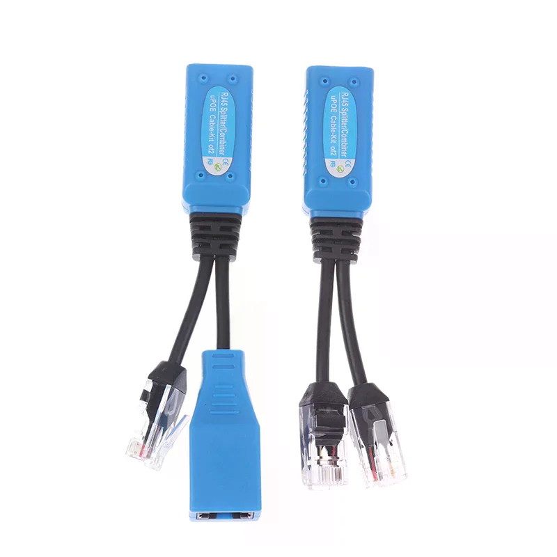 1Set POE Cable Kit RJ45 Splitter Combiner CCTV POE Adapter Cable Passive Power Cable For IP Camera