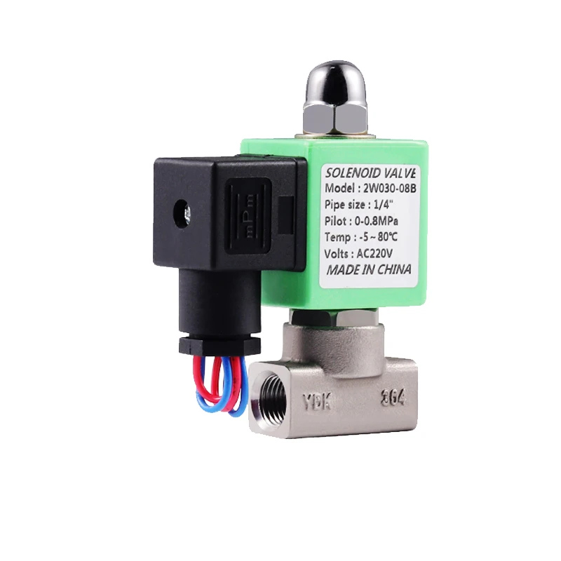 2W 304 Stainless Steel Electric Solenoid Valve 1/4