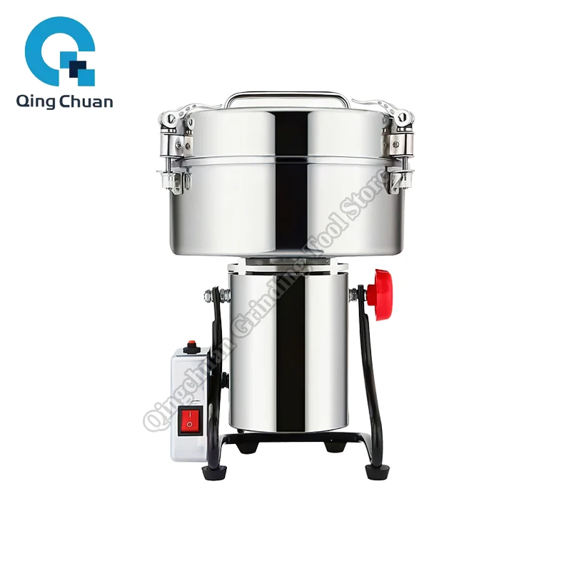 Grain Grinder 4500G Commercial High Speed 4500W Cereals Medicinal Materials Spices Powder Crusher Stainless Steel Coffee Grinder