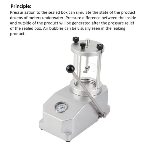 Imagen 2 del producto Herramienta de prueba resistente al agua para reloj, 6 ATM, 2 cajas de relojes, máquina de prueba de presión de resistencia, herramienta de prueba resistente al agua