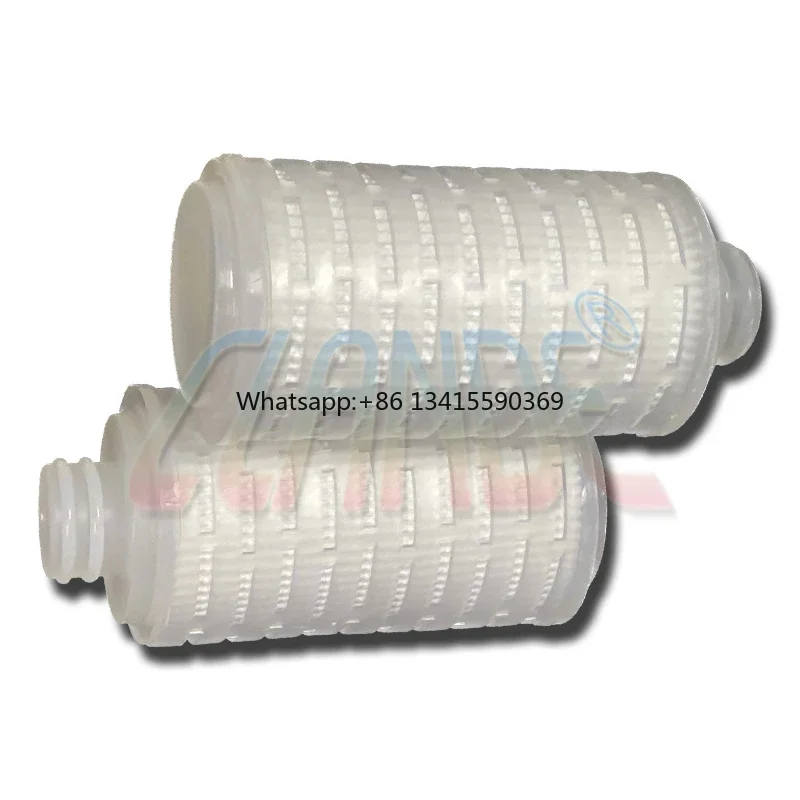 

10 to 40 Inch Polypropylene Pleated Filter Cartridge 1/5/10 Micron Particle Removal for Soft Drink Filtration 1 Year Warranty