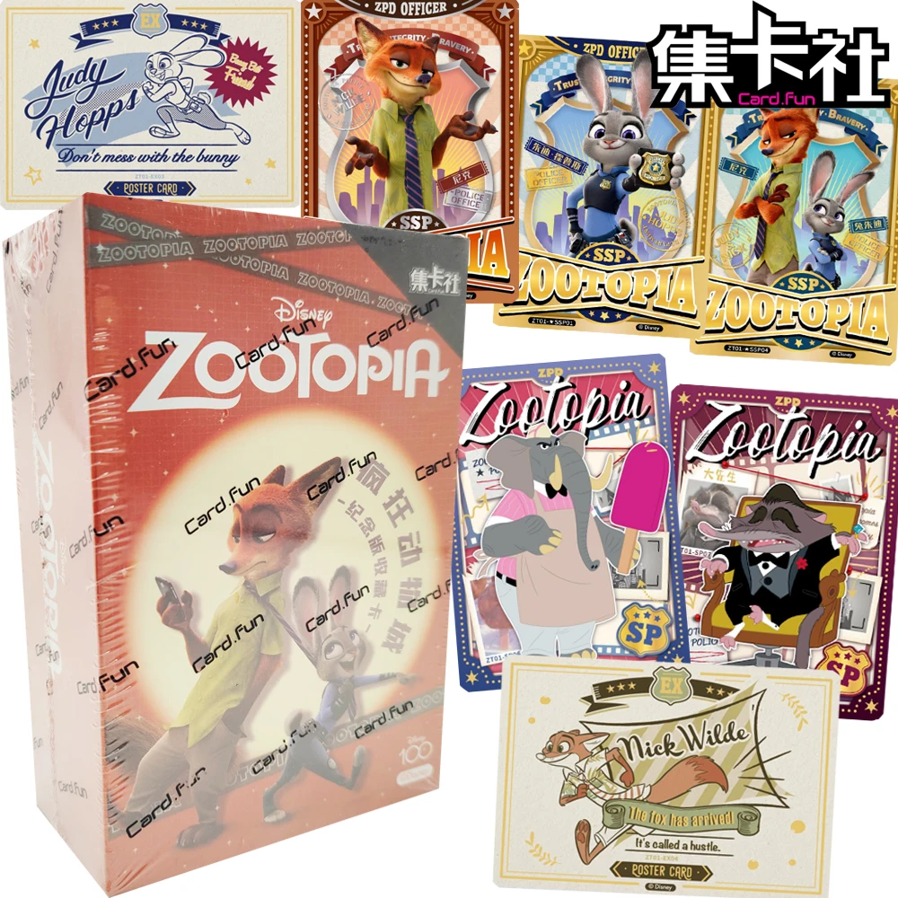 Card.fun الأصلي Zootopia جمع بطاقات للأطفال الكلاسيكية IP شخصيات شعبية للغاية بطاقات تذكارية ثمينة لعبة هدية #1