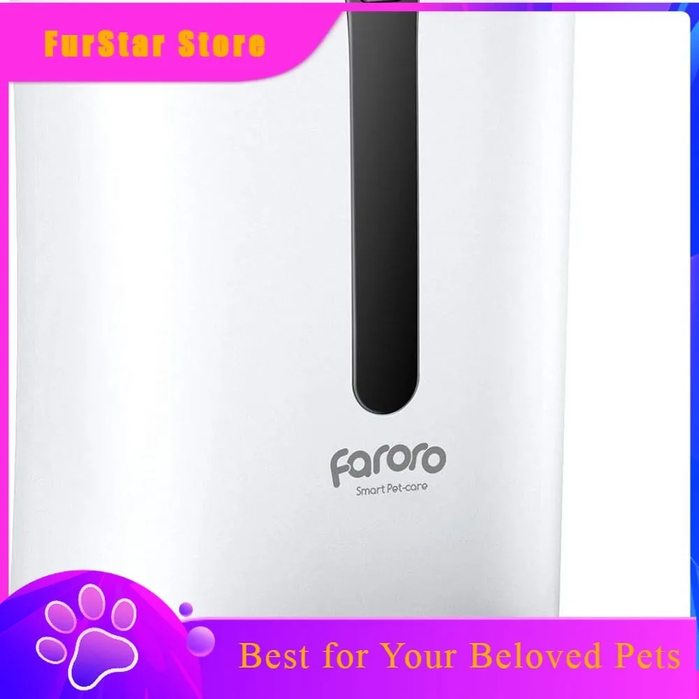 FurStarAutomatic Cat Feeder, Faroro Dog Food Dispenser For Small Pets With Distribution Alarms, Portion Control, Voice Recorder
