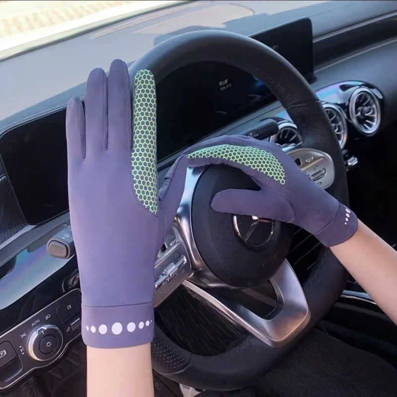 Sunscreen Gloves Mid-length Women's Outdoor Driving UV Protection Summer Shade Thin Loose