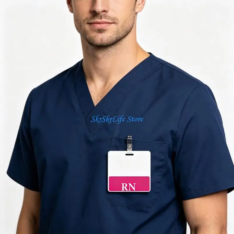 E65E Waterproof Horizontal Acrylic Nurse Identification Badge Backer Card For Nurse