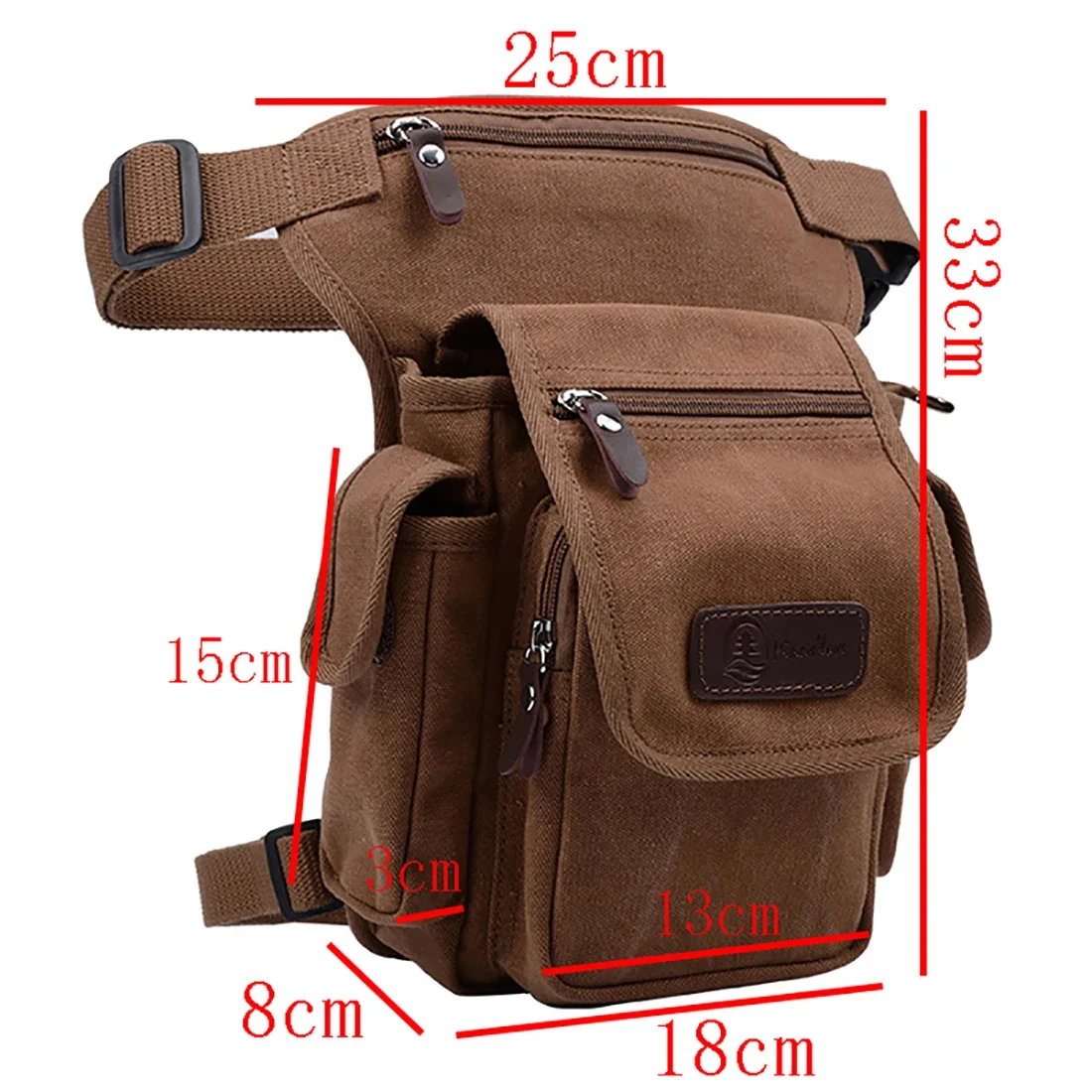 Hochwertige Männer Leinwand Militär Taille Bein Tasche Motorrad Fahrer Multi Taschen lässig Drop Oberschenkel männlich Hintern Hüftgurt Gürtel tasche