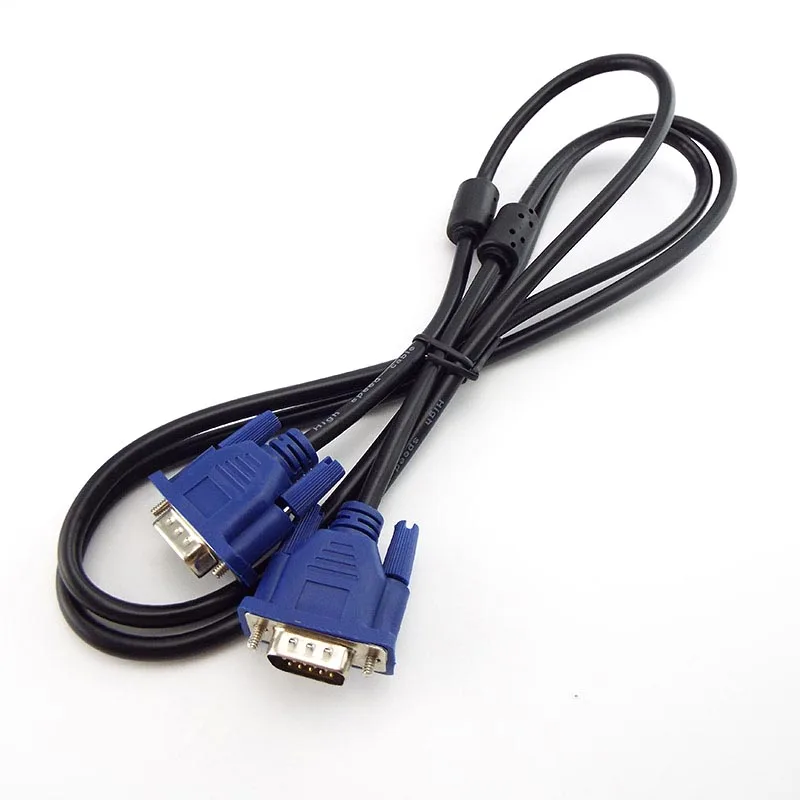 Cable de extensión VGA de 1,5 M, 3M, 5M, 10M, HD, 15 pines, macho a macho, Cable VGA, línea de Metal para ordenador portátil, proyector, Monitor de ordenador