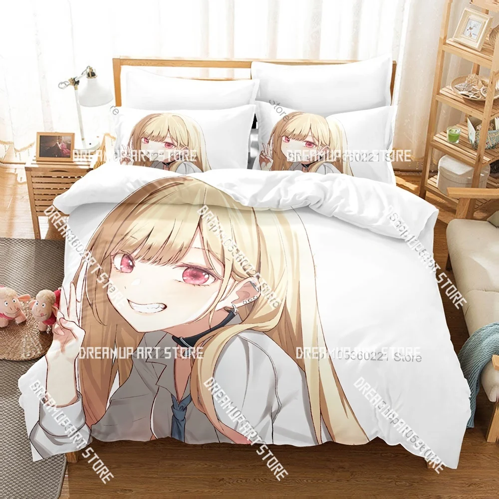 3D Printed My Dress Up Darling Anime Bedding Set for Boys Girls Duvet Cover Pillowcase Twin Queen King Full Single Double Sizes