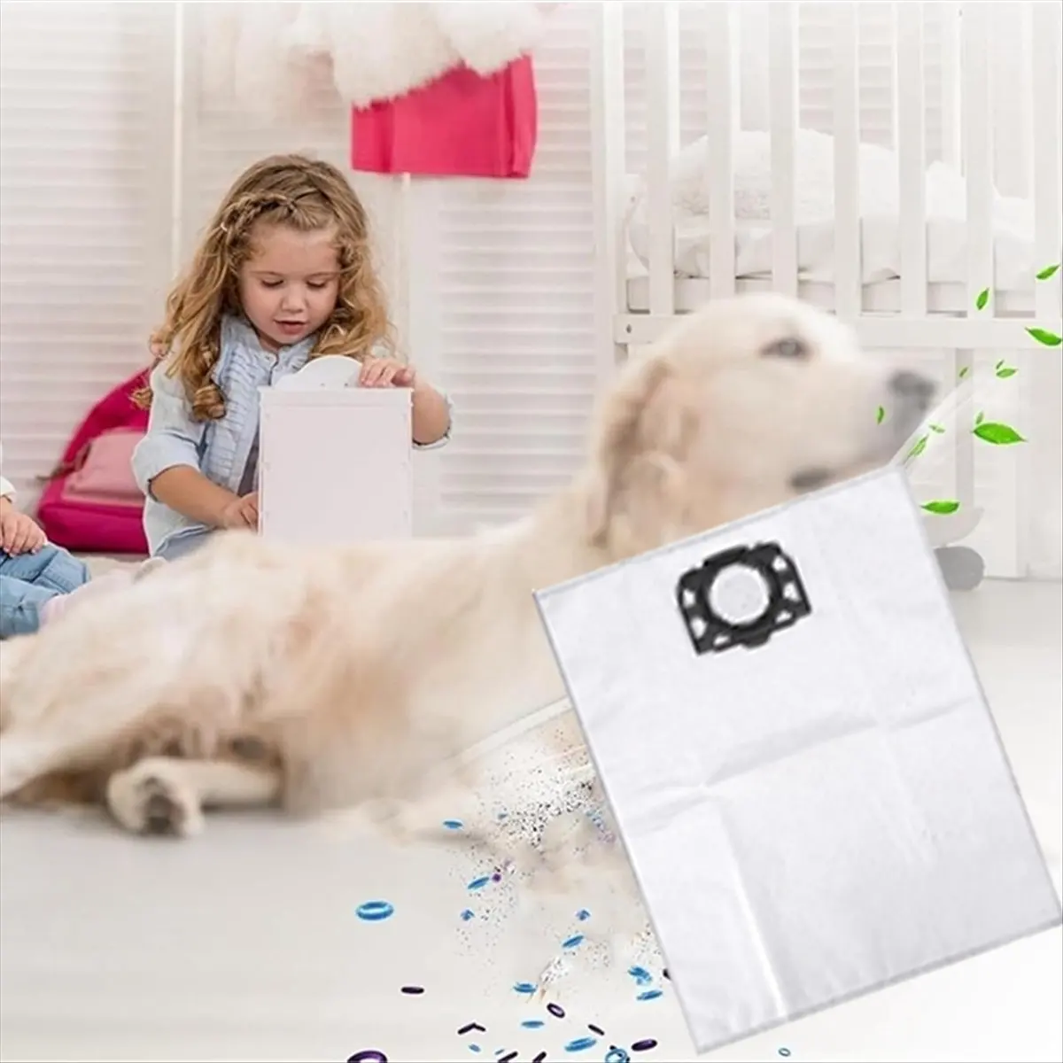 【Newest AT03】For WD3 WD5 WD6 Replacement Accessories Hard Floor Brush & Vacuum Dust Bags - Enhance Your Cleaning Experience