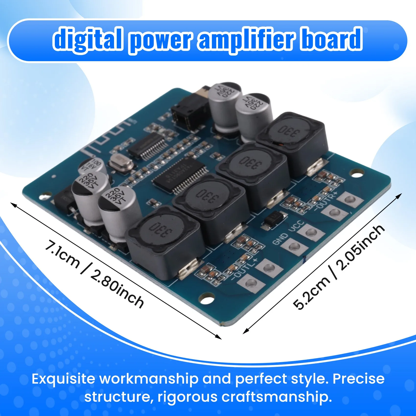 B31B XH-M314 TPA3118 Bluetooth Digital Power Amplifier Board, 2X30W Stereo Audio for Amp Module for DIY Speaker