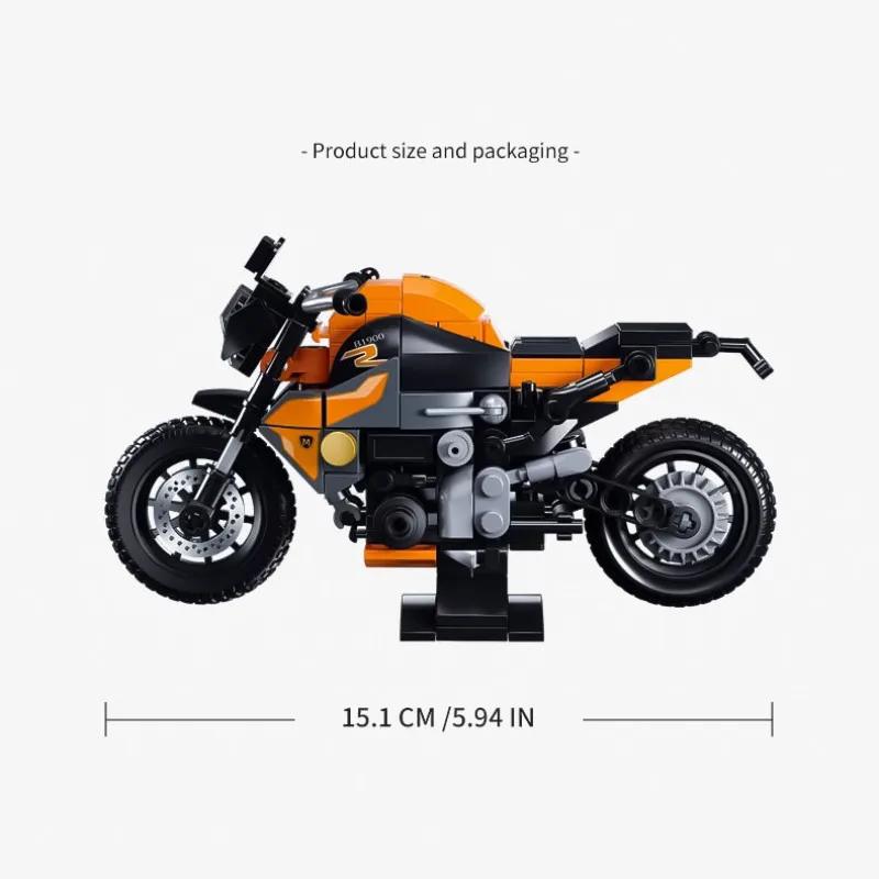 Children's toy motorcycle building blocks Ducati motorcycle retro Harley assembly model boys' car gift